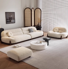 全友家居真皮床轻奢现代主卧大床头层牛皮双人床家具