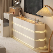 床头柜现代简约床尾收纳小型柜子实木轻奢高级感储物柜卧室置物架