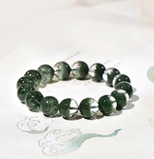 天然绿幽灵聚宝盆收藏高货手链实体批发一手货源